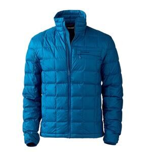 Marmot Boys Full Zip Ajax Quilted Down Puffer Jacket Outdoor Blue Size Large